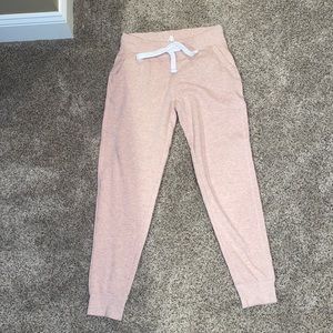 Pink cotton joggers